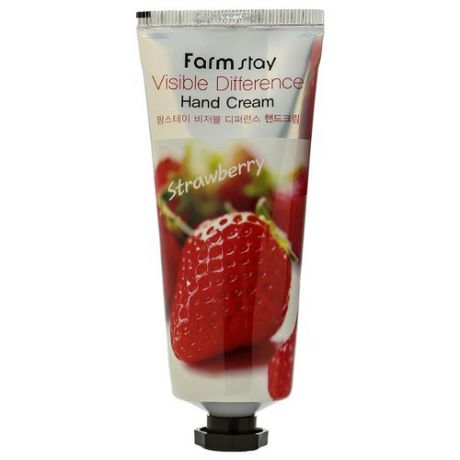 Крем для рук Farmstay Visible difference Strawberry 100 мл