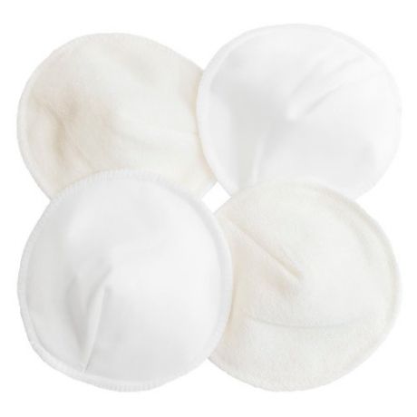 GlorYes! Прокладки для груди многоразовые белые 4 шт.