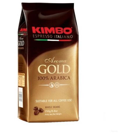 Кофе в зернах Kimbo Aroma Gold Arabica, арабика, 250 г