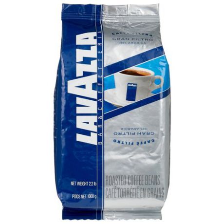 Кофе в зернах Lavazza Gran Filtro, арабика, 1 кг