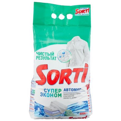 Стиральный порошок Sorti Супер Эконом (автомат) 6 кг пластиковый пакет