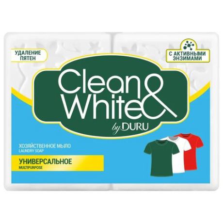Хозяйственное мыло DURU Сlean & White универсальное 0.25 кг