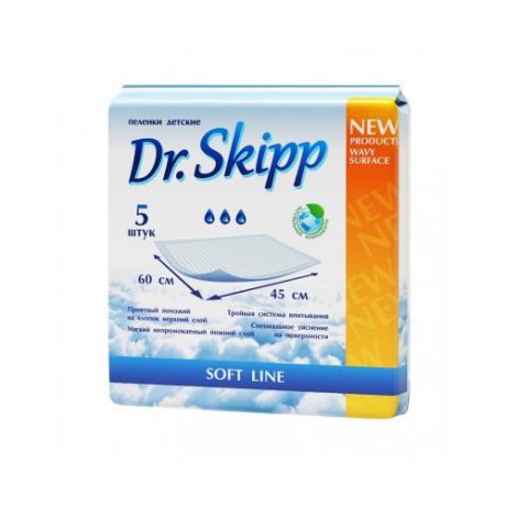 Одноразовые пеленки Dr. Skipp Soft Line 60х45 5 шт.