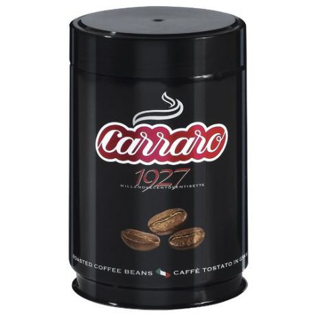 Кофе в зернах Carraro 1927 в жестяной банке, арабика, 250 г