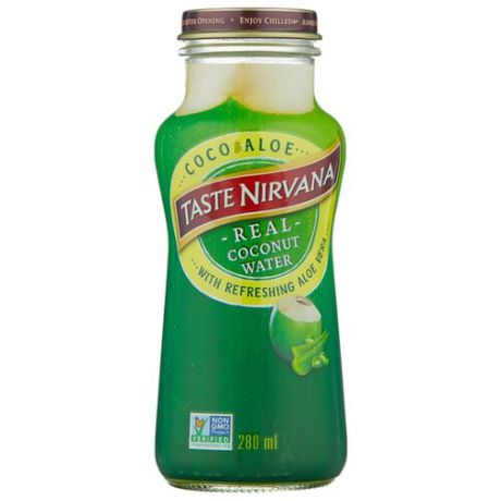 Вода кокосовая Taste Nirvana с мякотью алоэ вера, 0.28 л