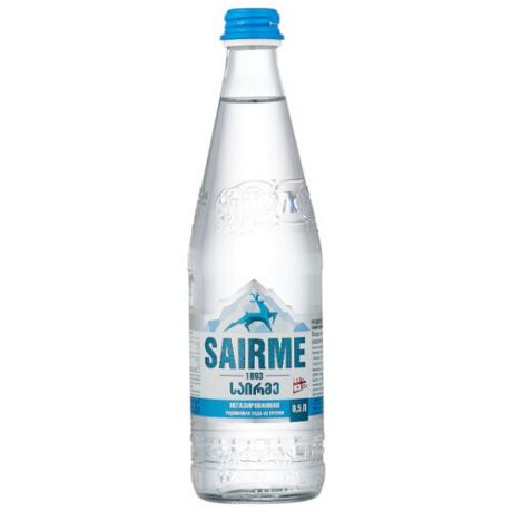 Вода родниковая питьевая Sairme Springs негазированная, стекло, 0.5 л