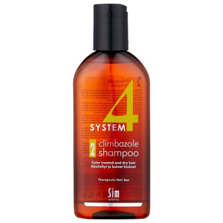 Sim Sensitive SYSTEM 4 Climbazole Shampoo 2 Терапевтический шампунь № 2 для сухих, окрашенных и поврежденных волос 215 мл