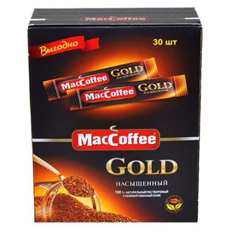 Растворимый кофе MacCoffee Gold, в пакетиках (30 шт.)