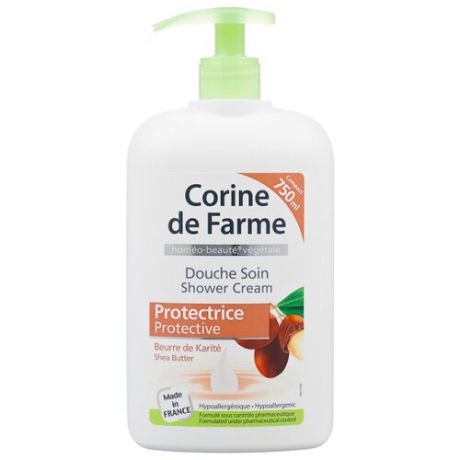 Гель для душа CORINE de FARME Защищающий с экстрактом карите, 750 мл