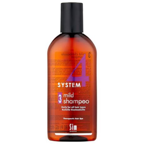 Sim Sensitive SYSTEM 4 Mild Climbazole Shampoo 3 Терапевтический шампунь №3 для чувствительной кожи головы 215 мл