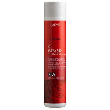 Шампунь Lakme Teknia Ultra Red Освежающий цвет махагоновых и красных оттенков волос, 300 мл