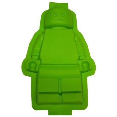 Форма для кексов силиконовая FidgetGo Lego (29.5х20х4 см) зеленый