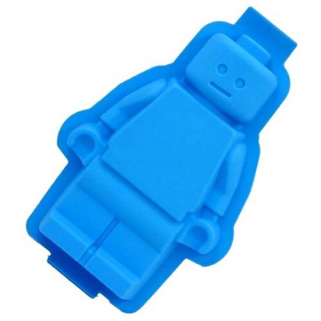 Форма для кексов силиконовая FidgetGo Lego (29.5х20х4 см) голубой