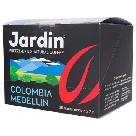 Растворимый кофе Jardin Colombia Medellin, в пакетиках (26 шт.)