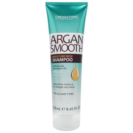 Creightons шампунь Argan Smooth для глубокого увлажнения волос с аргановым маслом 250 мл