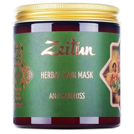Zeitun Фито-маска Против выпадения волос с грязью мертвого моря и амлой, 250 мл
