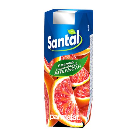 Напиток сокосодержащий Santal Красный сицилийский апельсин, 0.25 л