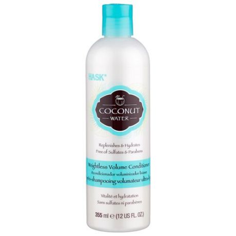 Hask кондиционер для волос Coconut Water Weightless Volume, 355 мл