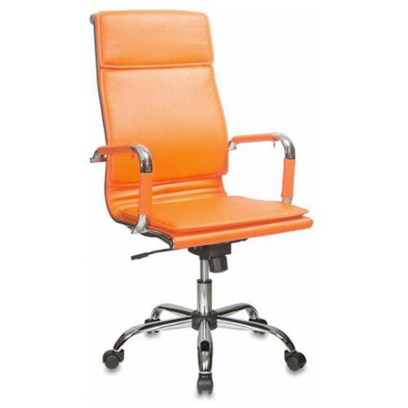Компьютерное кресло Бюрократ CH-993 для руководителя, обивка: искусственная кожа, цвет: оранжевый