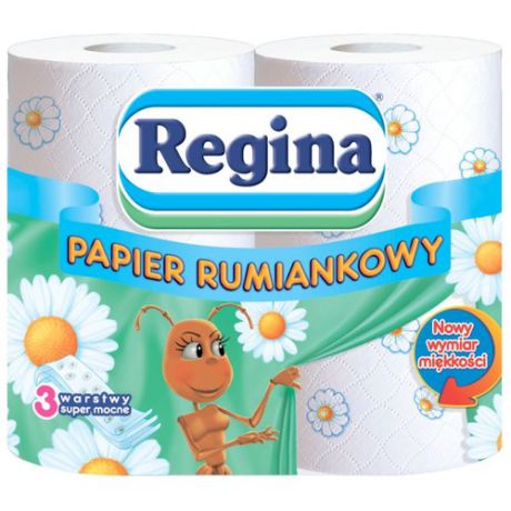 Туалетная бумага Regina Ромашка трёхслойная, 4 рул.