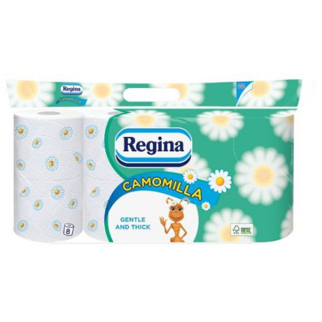 Туалетная бумага Regina Ромашка трёхслойная, 8 рул.