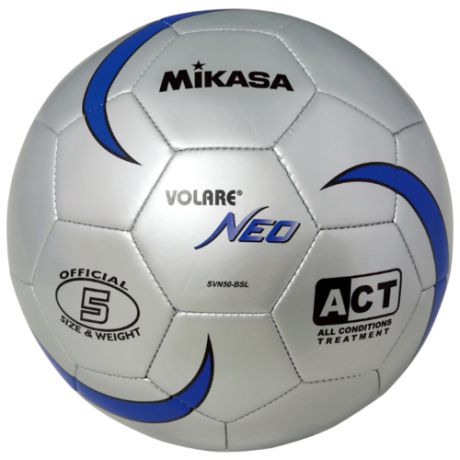 Футбольный мяч Mikasa SVN50 серебристый/синий/черный 5