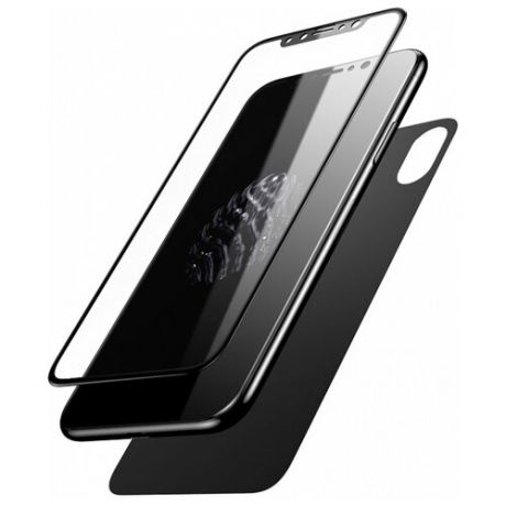 Защитное стекло Baseus Glass Film Set для Apple iPhone X черный