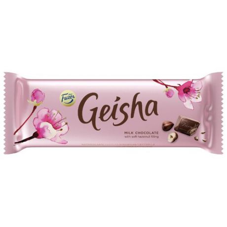Шоколад Fazer Geisha молочный с пралине из фундука 30% какао, 100 г