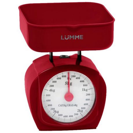 Кухонные весы Lumme LU-1302 красный гранат