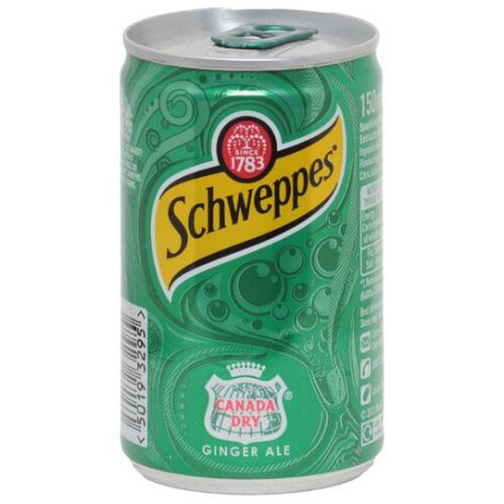 Газированный напиток Schweppes Ginger Ale, 0.15 л