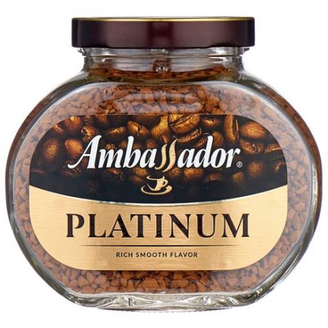 Кофе растворимый Ambassador Platinum, стеклянная банка, 95 г