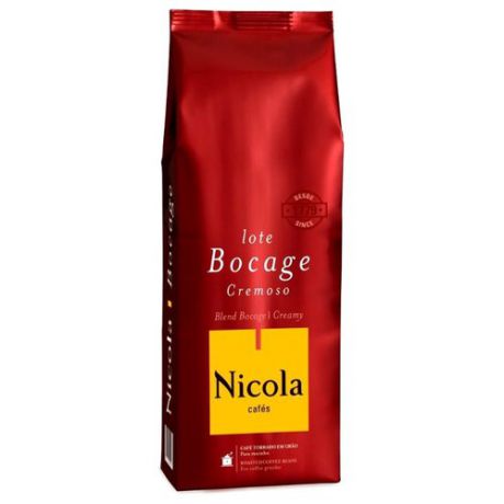 Кофе в зернах Nicola Bocage Cremoso, арабика/робуста, 1 кг