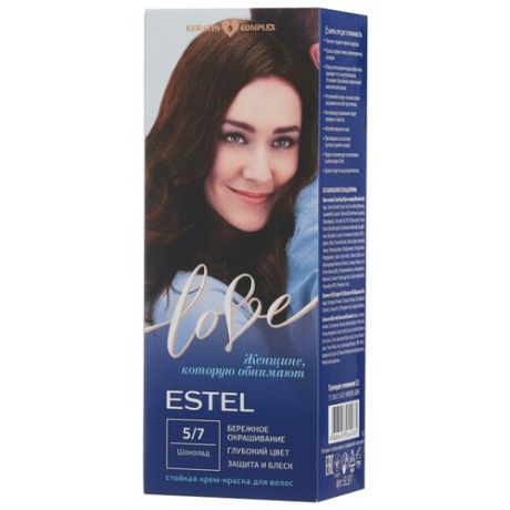 ESTEL Love Стойкая крем-краска для волос, 115 мл, 5/7 шоколад