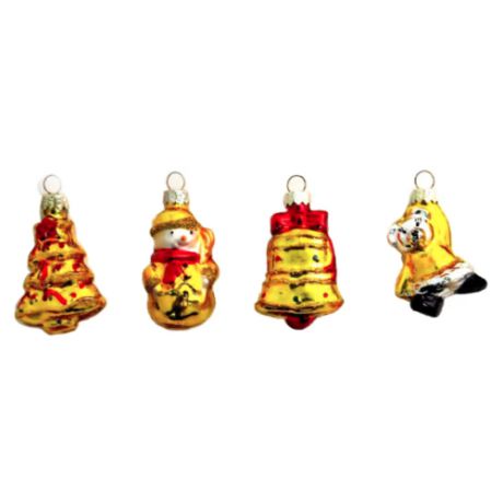 Набор елочных игрушек SNOWHOUSE GM725-304 желтый/красный