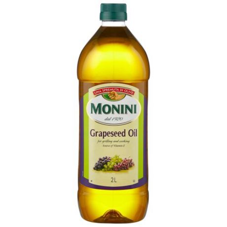 Monini Масло виноградных косточек Grapeseed, пластиковая бутылка 2 л