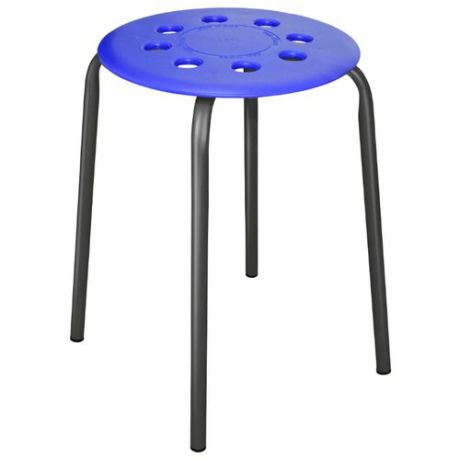 Табурет Nika с пластмассовым сиденьем (ТП01) металл синий
