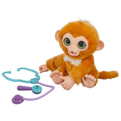 Интерактивная мягкая игрушка FurReal Friends Вылечи обезьянку E0367 коричневый