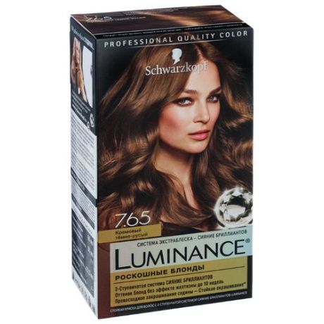 Schwarzkopf Luminance Роскошные блонды Стойкая краска для волос, 7.65, Кремовый темно-русый