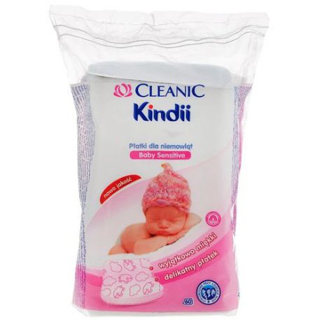 Ватные диски Cleanic Kindii 60 шт. пакет