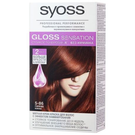 Syoss Gloss Sensation Мягкая крем-краска для волос, 5-86 Горячий какао
