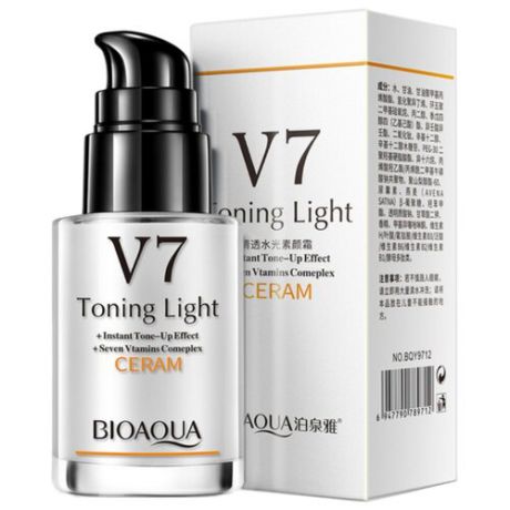 BioAqua V7 Toning Light CERAM Крем-сыворотка для лица витаминная омолаживающая, 30 мл