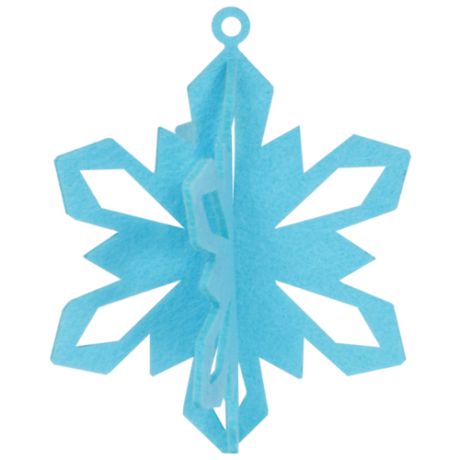 Елочная игрушка Feltrica 3D Снежинка голубой
