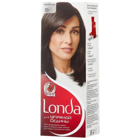 Londa для Упрямой седины стойкая крем-краска для волос, 32 каштановый