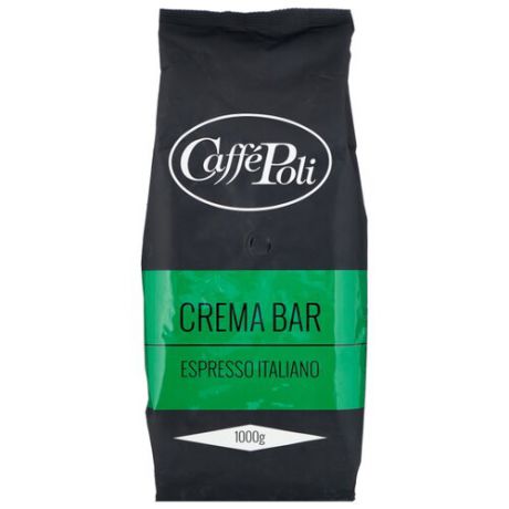 Кофе в зернах Caffe Poli Crema Bar, арабика/робуста, 1 кг