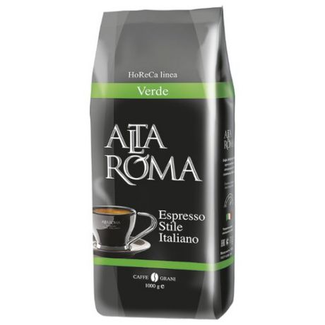 Кофе в зернах Alta Roma Verde, арабика/робуста, 1 кг