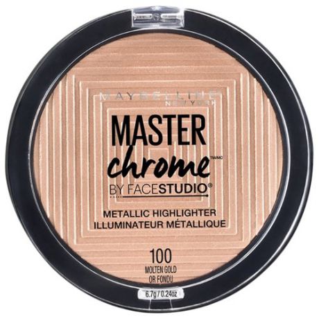 Maybelline By Face Studio Хайлайтер Master Chrome Metallic 100, molten gold