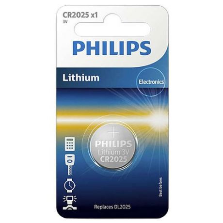 Батарейка Philips Lithium CR2025 1 шт блистер