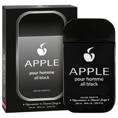 Туалетная вода Apple Parfums Apple pour Homme All Black, 100 мл