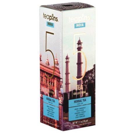 Чай травяной Teapins India 5 tea collection ассорти, 50 г