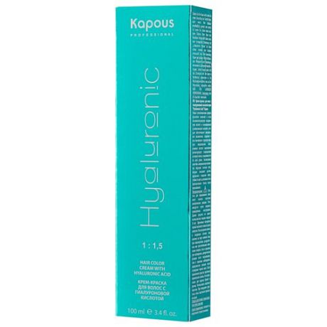 Kapous Professional Hyaluronic Acid Крем-краска для волос с гиалуроновой кислотой, 100 мл, 7.0, Блондин